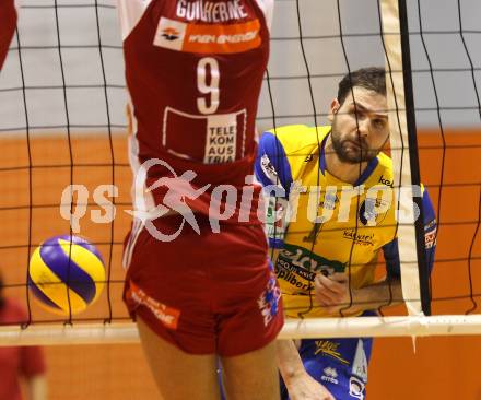 Volleyball. AVL-Halbfinale. SK Posojilnica Aich/Dob gegen hotVolleys. SLATINEK David  (Aich/Dob). Prevalje, 1.4.2010
Foto: Kuess 

---
pressefotos, pressefotografie, kuess, qs, qspictures, sport, bild, bilder, bilddatenbank