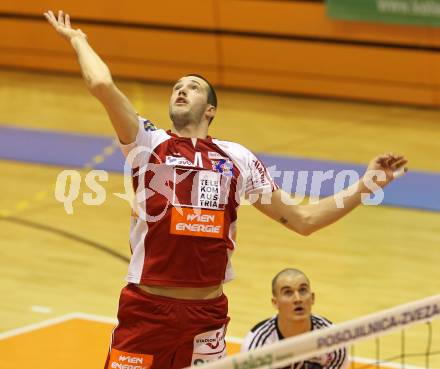 Volleyball. AVL-Halbfinale. SK Posojilnica Aich/Dob gegen hotVolleys. STOJKOVIC Milos (hotVolleys). Prevalje, 1.4.2010
Foto: Kuess 

---
pressefotos, pressefotografie, kuess, qs, qspictures, sport, bild, bilder, bilddatenbank