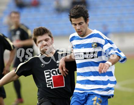 Fussball. Kaerntner Liga. VSV gegen SVG Bleiburg. Ebner Sandro Michael (VSV), Skorjanz Johannes (Bleiburg).
Villach, 3.4.2010.
Foto: Kuess

---
pressefotos, pressefotografie, kuess, qs, qspictures, sport, bild, bilder, bilddatenbank