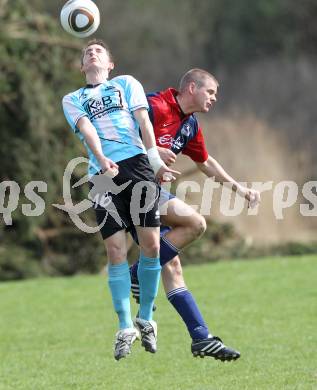 Fussball 1. Klasse C. SC Ulrichsberg gegen SGA Sirnitz. Mario Regenfelder (Ulrichsberg), Benjamin Reibnegger (Sirnitz). St. Peter am Bichl, am 3.4.2010.
Foto: Kuess
---
pressefotos, pressefotografie, kuess, qs, qspictures, sport, bild, bilder, bilddatenbank
