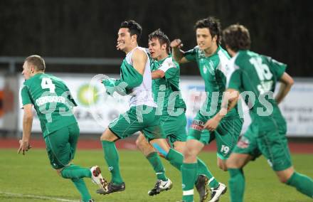 Fussball. Regionalliga. SK St. Andrae/Lavanttal gegen DSV Leoben. Jubel (Leoben). Wolfsberg, 9.4.2010. 
Foto: Kuess
---
pressefotos, pressefotografie, kuess, qs, qspictures, sport, bild, bilder, bilddatenbank