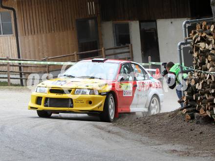 Motorsport. BP Ultimate Rallye im Lavanttal 2010 (Lavanttal Rallye).  Kramer Alfred, Rausch Jürgen (Mitsubishi Lancer EVO 6,5). Wolfsberg,  9.4.2010.
Foto: Kuess
---
pressefotos, pressefotografie, kuess, qs, qspictures, sport, bild, bilder, bilddatenbank