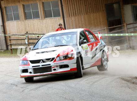 Motorsport. BP Ultimate Rallye im Lavanttal 2010 (Lavanttal Rallye).  Winter Patrick, Stummer Daniela (Mitsubishi Lancer EVO IX). Wolfsberg,  9.4.2010.
Foto: Kuess
---
pressefotos, pressefotografie, kuess, qs, qspictures, sport, bild, bilder, bilddatenbank