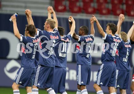 Fussball. Bundesliga. SK Austria Kelag Kaernten  gegen Red Bull Salzburg. Jubel Salzburg. Klagenfurt, 10.4.2010. 
Foto: Kuess

---
pressefotos, pressefotografie, kuess, qs, qspictures, sport, bild, bilder, bilddatenbank