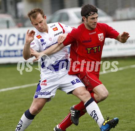 Fussball. Regionalliga. SAK gegen St. Florian.  Wakonig Martin (SAK), Guselbauer Michael (St. Florian). Klagenfurt, 10.4.2010.
Foto: Kuess
---
pressefotos, pressefotografie, kuess, qs, qspictures, sport, bild, bilder, bilddatenbank