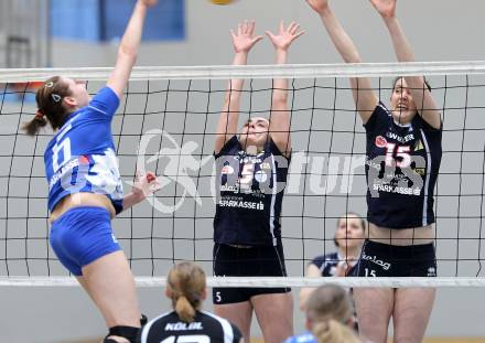 WVL. Volleyball Bundesliga. ATSC Wildcats gegen Hartberg. Maja Praeprost, Anna Cmaylo (Wildcats). Klagenfurt, 14.4.2010.
Foto: Kuess


---
pressefotos, pressefotografie, kuess, qs, qspictures, sport, bild, bilder, bilddatenbank