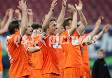 Fussball. Bundesliga. SK Austria Kelag Kaernten gegen FK Austria Wien.  Jubel Austria Wien. Klagenfurt, 17.4.2010. 
Foto: Kuess

---
pressefotos, pressefotografie, kuess, qs, qspictures, sport, bild, bilder, bilddatenbank