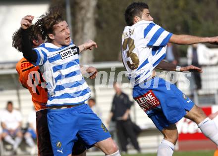 Fussball. Kaerntner Liga. VSV gegen SV Spittal/Drau. Banic Luka, Ebner Sandro (VSV), Simic Zeljko (Spittal). Villach am 17.4.2010
Foto: Kuess
---
pressefotos, pressefotografie, kuess, qs, qspictures, sport, bild, bilder, bilddatenbank