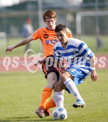 Fussball. Kaerntner Liga. VSV gegen SV Spittal/Drau. Ebner Sandro (VSV), Pertl Thomas (Spittal). Villach am 17.4.2010
Foto: Kuess
---
pressefotos, pressefotografie, kuess, qs, qspictures, sport, bild, bilder, bilddatenbank