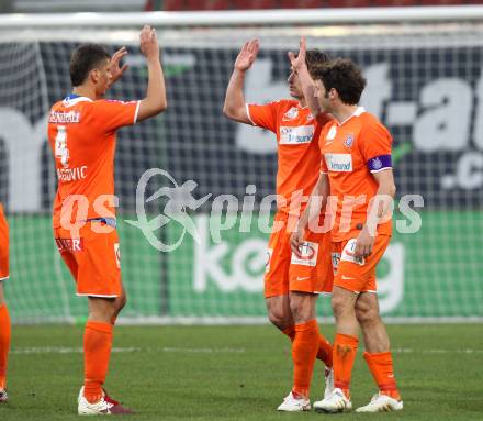 Fussball. Bundesliga. SK Austria Kelag Kaernten gegen FK Austria Wien.  Torjubel (Wien). Klagenfurt, 17.4.2010. 
Foto: Kuess

---
pressefotos, pressefotografie, kuess, qs, qspictures, sport, bild, bilder, bilddatenbank