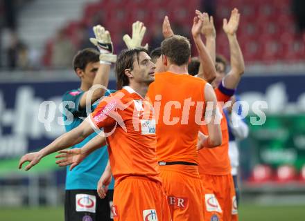 Fussball. Bundesliga. SK Austria Kelag Kaernten gegen FK Austria Wien.  Jubel Austria Wien. Klagenfurt, 17.4.2010. 
Foto: Kuess

---
pressefotos, pressefotografie, kuess, qs, qspictures, sport, bild, bilder, bilddatenbank