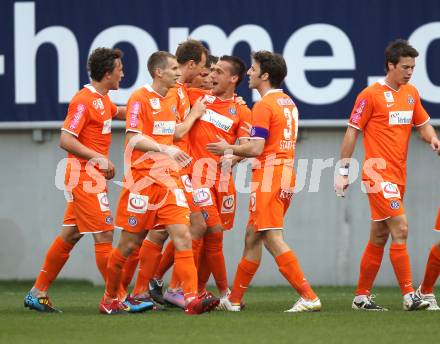 Fussball. Bundesliga. SK Austria Kelag Kaernten gegen FK Austria Wien.  Torjubel Austria Wien. Klagenfurt, 17.4.2010. 
Foto: Kuess

---
pressefotos, pressefotografie, kuess, qs, qspictures, sport, bild, bilder, bilddatenbank