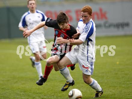 Fussball. KFV CUP. SK Treibach gegen WAC/St. Andrae Lavanttal. Pusar Franz (Treibach), Goenitzer Christoph (WAC/St.Andrae). Treibach, 20.4.2010.
Foto: Kuess 

---
pressefotos, pressefotografie, kuess, qs, qspictures, sport, bild, bilder, bilddatenbank