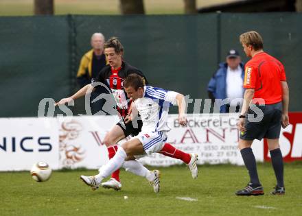 Fussball. Regionalliga. SK Treibach gegen WAC/St. Andrae Lavanttal. Erbida Dragan (Treibach), Pfennich Patrick (WAC/St.Andrae). Treibach, 20.4.2010.
Foto: Kuess 

---
pressefotos, pressefotografie, kuess, qs, qspictures, sport, bild, bilder, bilddatenbank