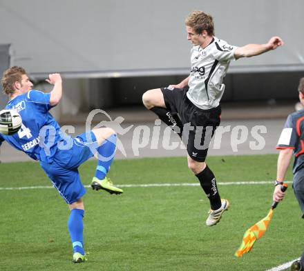 Fussball OEFB Stiegl Cup. SK Austria Kaernten gegen SC Magna Wr. Neustadt. Michael Sollbauer (Kaernten), Ronald Gercaliu  (Wr. Neustadt). Klagenfurt, am 20.4.2010.
Foto: Kuess
---
pressefotos, pressefotografie, kuess, qs, qspictures, sport, bild, bilder, bilddatenbank