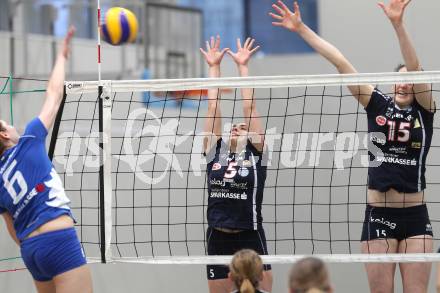 WVL. Volleyball Bundesliga. ATSC Wildcats gegen Hartberg. Maja Praeprost, Anna Cmaylo (Wildcats). Klagenfurt, 14.4.2010.
Foto: Kuess


---
pressefotos, pressefotografie, kuess, qs, qspictures, sport, bild, bilder, bilddatenbank