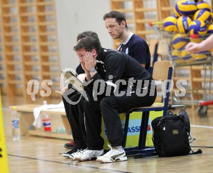 WVL. Volleyball Bundesliga. ATSC Wildcats gegen Hartberg. Trainer Helmut Voggenberger (Wildcats). Klagenfurt, 14.4.2010.
Foto: Kuess


---
pressefotos, pressefotografie, kuess, qs, qspictures, sport, bild, bilder, bilddatenbank