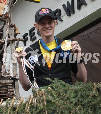 Schi Nordisch. Schispringen. Empfang Olympiasieger  Thomas Morgenstern. Thomas Morgenstern. Lieserhofen, am 24.4.2010.
Foto: Kuess
---
pressefotos, pressefotografie, kuess, qs, qspictures, sport, bild, bilder, bilddatenbank