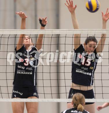 WVL. Volleyball Bundesliga. ATSC Wildcats gegen Hartberg. Lina Gorbach, Anna Cmaylo (Wildcats). Klagenfurt, 14.4.2010.
Foto: Kuess


---
pressefotos, pressefotografie, kuess, qs, qspictures, sport, bild, bilder, bilddatenbank