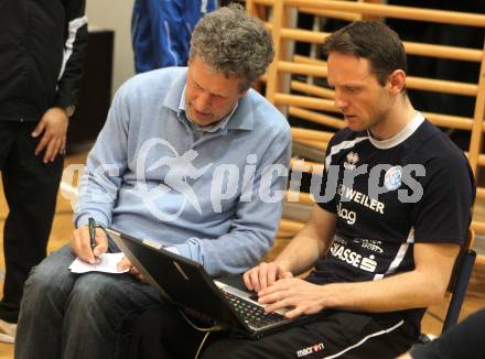WVL. Volleyball Bundesliga. ATSC Wildcats gegen Hartberg. Josef Laibacher, Co-Trainer Luca Tarantini (Wildcats). Klagenfurt, 14.4.2010.
Foto: Kuess


---
pressefotos, pressefotografie, kuess, qs, qspictures, sport, bild, bilder, bilddatenbank