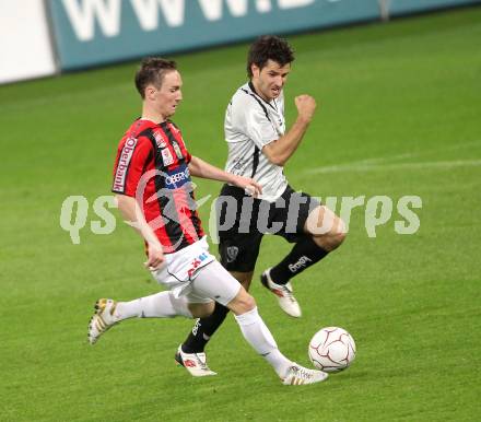 Fussball. Bundesliga. SK Austria Kelag Kaernten gegen LASK Linz.  Luka Elsner, (Austria Kaernten), Lukas Kragl (Linz). Klagenfurt, 5.5.2010. 
Foto: Kuess

---
pressefotos, pressefotografie, kuess, qs, qspictures, sport, bild, bilder, bilddatenbank