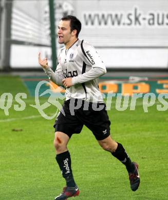 Fussball. Bundesliga. SK Austria Kelag Kaernten gegen LASK Linz.  Torjubel Leonhard Kaufmann (Austria Kaernten). Klagenfurt, 5.5.2010. 
Foto: Kuess

---
pressefotos, pressefotografie, kuess, qs, qspictures, sport, bild, bilder, bilddatenbank