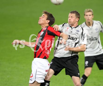 Fussball. Bundesliga. SK Austria Kelag Kaernten gegen LASK Linz.  Thomas Riedl, (Austria Kaernten), Florian Metz (Linz). Klagenfurt, 5.5.2010. 
Foto: Kuess

---
pressefotos, pressefotografie, kuess, qs, qspictures, sport, bild, bilder, bilddatenbank