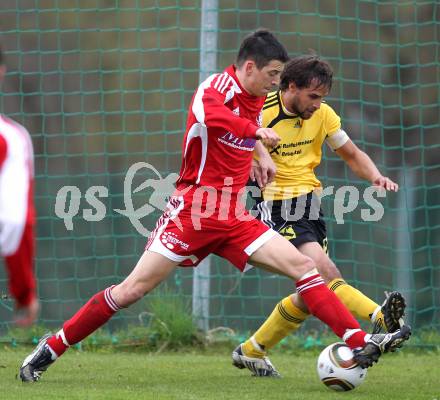 Fussball Unterliga Ost. SV Ludmannsdorf gegen ASKOE Koettmannsdorf. Muenzer David (Ludmannsdorf), Kogler Florian(Koettmannsdorf). Ludmannsdorf, am 18.4.2010.
Foto: Kuess
---
pressefotos, pressefotografie, kuess, qs, qspictures, sport, bild, bilder, bilddatenbank