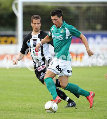 Fussball. Regionalliga. SK St. Andrae/Lavanttal gegen SC Sparkasse Elin Weiz. Pirker Thomas (St. Andrae), Sahbegovic Amel (Weiz). Wolfsberg, 7.5.2010.
Foto: Kuess

---
pressefotos, pressefotografie, kuess, qs, qspictures, sport, bild, bilder, bilddatenbank