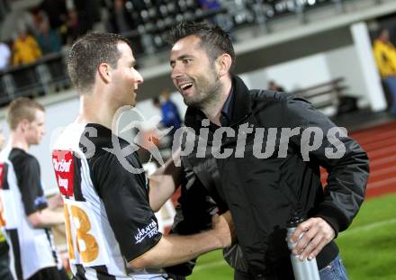 Fussball. Regionalliga. WAC SK St. Andrae/Lavanttal gegen SAK Celovec/Klagenfurt. Thomas Pirker, Trainer Nenad Bjelica (St.Andrae). Wolfsberg, 11.5.2010. 
Foto: Kuess

---
pressefotos, pressefotografie, kuess, qs, qspictures, sport, bild, bilder, bilddatenbank