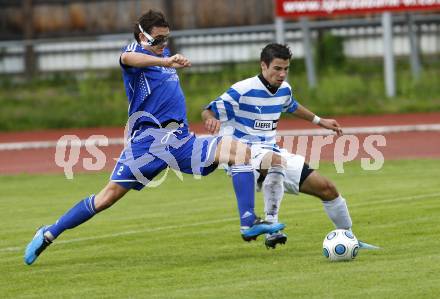 Fussball Kaerntner Liga. VSV gegen SK Treibach. Sandro Michael Ebner (VSV), Christian Hutter (Treibach). Villach, am 13.5.2010.
Foto: Kuess
---
pressefotos, pressefotografie, kuess, qs, qspictures, sport, bild, bilder, bilddatenbank