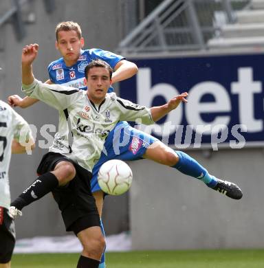 Fussball. Tipp3-Bundesliga. SK Austria Kaernten gegen SC Magna Wiener Neustadt. Markus Pink, (Austria Kaernten), Christian Ramsebner (Wr. Neustadt). Klagenfurt, 13.5.2010. 
Foto: Kuess 

---
pressefotos, pressefotografie, kuess, qs, qspictures, sport, bild, bilder, bilddatenbank