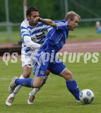 Fussball Kaerntner Liga. VSV gegen SK Treibach. Mario Ramusch (VSV), Alexander Lessnigg (Treibach). Villach, am 13.5.2010.
Foto: Kuess
---
pressefotos, pressefotografie, kuess, qs, qspictures, sport, bild, bilder, bilddatenbank