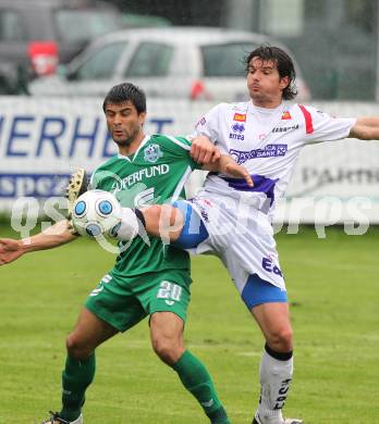 Fussball Regionalliga. SAK gegen FC Superfund Pasching. Marko Kriznik (SAK), Vilmar Da Cunha Rodrigues (Pasching). Klagenfurt, am 15.5.2010.
Foto: Kuess 
---
pressefotos, pressefotografie, kuess, qs, qspictures, sport, bild, bilder, bilddatenbank