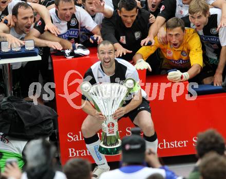 Fussbal. OEFB Stiegl Cup. Sturm Graz gegen FC Magna Wiener Neustadt. Jubel Sturm Graz, Mario Haas. Klagenfurt, 16.5.2010. 
Foto: Kuess 

---
pressefotos, pressefotografie, kuess, qs, qspictures, sport, bild, bilder, bilddatenbank