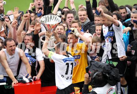 Fussbal. OEFB Stiegl Cup. Sturm Graz gegen FC Magna Wiener Neustadt. Jubel Sturm Graz. Klagenfurt, 16.5.2010. 
Foto: Kuess 

---
pressefotos, pressefotografie, kuess, qs, qspictures, sport, bild, bilder, bilddatenbank