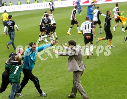 Fussbal. OEFB Stiegl Cup. Sturm Graz gegen FC Magna Wiener Neustadt. Jubel Trainer Franco Foda (Graz). Klagenfurt, 16.5.2010. 
Foto: Kuess 

---
pressefotos, pressefotografie, kuess, qs, qspictures, sport, bild, bilder, bilddatenbank