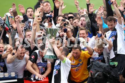 Fussbal. OEFB Stiegl Cup. Sturm Graz gegen FC Magna Wiener Neustadt. Jubel Sturm Graz. Klagenfurt, 16.5.2010. 
Foto: Kuess 

---
pressefotos, pressefotografie, kuess, qs, qspictures, sport, bild, bilder, bilddatenbank