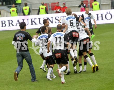 Fussbal. OEFB Stiegl Cup. Sturm Graz gegen FC Magna Wiener Neustadt. Jubel Sturm Graz. Klagenfurt, 16.5.2010. 
Foto: Kuess 

---
pressefotos, pressefotografie, kuess, qs, qspictures, sport, bild, bilder, bilddatenbank