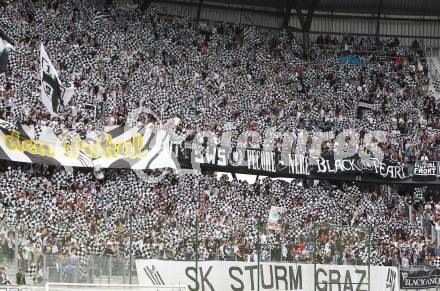 Fussbal. OEFB Stiegl Cup. Sturm Graz gegen FC Magna Wiener Neustadt. Fans (Graz). Klagenfurt, 16.5.2010. 
Foto: Kuess 

---
pressefotos, pressefotografie, kuess, qs, qspictures, sport, bild, bilder, bilddatenbank