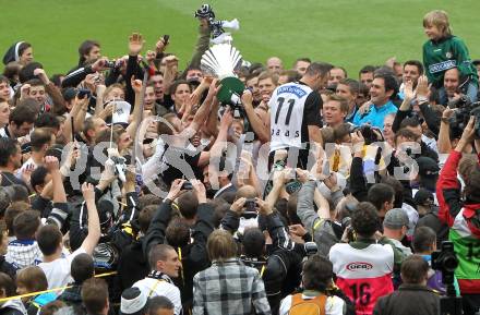 Fussbal. OEFB Stiegl Cup. Sturm Graz gegen FC Magna Wiener Neustadt. Jubel Sturm Graz. Klagenfurt, 16.5.2010. 
Foto: Kuess 

---
pressefotos, pressefotografie, kuess, qs, qspictures, sport, bild, bilder, bilddatenbank