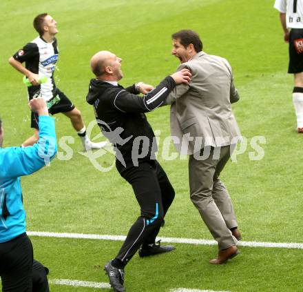 Fussbal. OEFB Stiegl Cup. Sturm Graz gegen FC Magna Wiener Neustadt.  Jubel Trainer Franco Foda (Graz). Klagenfurt, 16.5.2010. 
Foto: Kuess 

---
pressefotos, pressefotografie, kuess, qs, qspictures, sport, bild, bilder, bilddatenbank