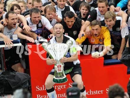 Fussbal. OEFB Stiegl Cup. Sturm Graz gegen FC Magna Wiener Neustadt. Jubel Mario Haas (Graz). Klagenfurt, 16.5.2010. 
Foto: Kuess 

---
pressefotos, pressefotografie, kuess, qs, qspictures, sport, bild, bilder, bilddatenbank