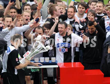 Fussbal. OEFB Stiegl Cup. Sturm Graz gegen FC Magna Wiener Neustadt. Jubel Graz. Klagenfurt, 16.5.2010. 
Foto: Kuess 

---
pressefotos, pressefotografie, kuess, qs, qspictures, sport, bild, bilder, bilddatenbank