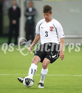 Fussball. Laenderspiel Oesterreich gegen Kroatien. Franz Schiemer  (Oesterreich). Klagenfurt, 19.5.2010. 
Foto: Kuess 

---
pressefotos, pressefotografie, kuess, qs, qspictures, sport, bild, bilder, bilddatenbank