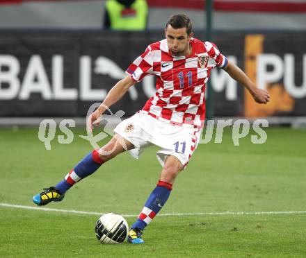 Fussball. Laenderspiel Oesterreich gegen Kroatien. Darijo Srna (Kroatien). Klagenfurt, 19.5.2010. 
Foto: Kuess 

---
pressefotos, pressefotografie, kuess, qs, qspictures, sport, bild, bilder, bilddatenbank