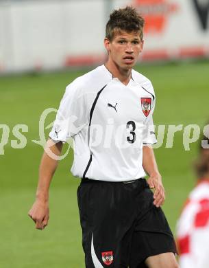 Fussball. Laenderspiel Oesterreich gegen Kroatien. Franz Schiemer (Oesterreich). Klagenfurt, 19.5.2010. 
Foto: Kuess 

---
pressefotos, pressefotografie, kuess, qs, qspictures, sport, bild, bilder, bilddatenbank