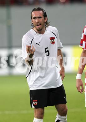 Fussball. Laenderspiel Oesterreich gegen Kroatien. Christian Fuchs (Oesterreich). Klagenfurt, 19.5.2010. 
Foto: Kuess 

---
pressefotos, pressefotografie, kuess, qs, qspictures, sport, bild, bilder, bilddatenbank