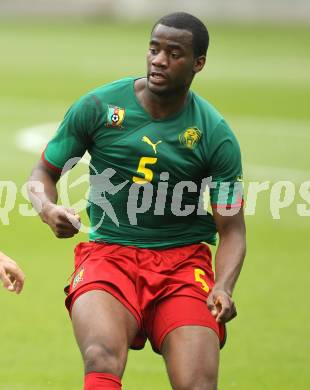 Fussball Laenderspiel. Testspiel Kamerun gegen Slowakei.  Sebastien Bassong (Kamerun). Klagenfurt, am 29.5.2010.
Foto: Kuess

---
pressefotos, pressefotografie, kuess, qs, qspictures, sport, bild, bilder, bilddatenbank