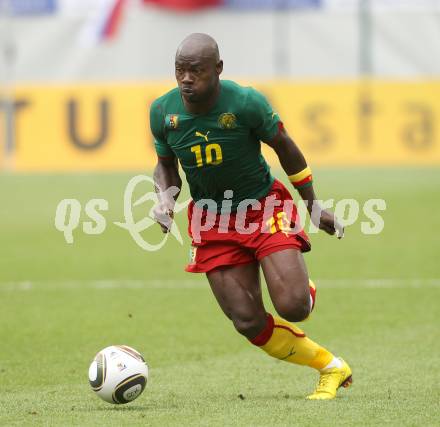 Fussball Laenderspiel. Testspiel Kamerun gegen Slowakei.  Achille Emana (Kamerun). Klagenfurt, am 29.5.2010.
Foto: Kuess

---
pressefotos, pressefotografie, kuess, qs, qspictures, sport, bild, bilder, bilddatenbank